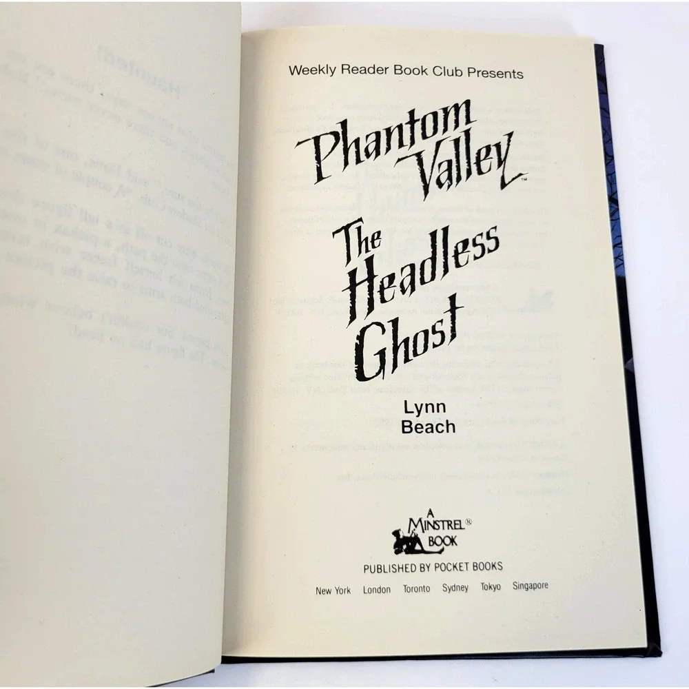 Vintage Phantom Valley The Headless Ghost Lynn Beach Pocket Black HC Horror Book